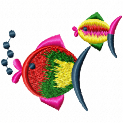 Fishes Embroidery Design 1 Fishes Embroidery Design 1